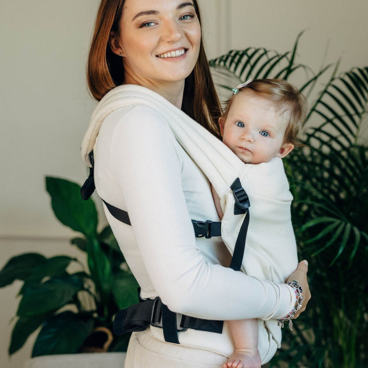 LennyLamb-LennyLight Baby Carrier - Little Herringbone Luce (100% Cotton) - Cloth and Carry