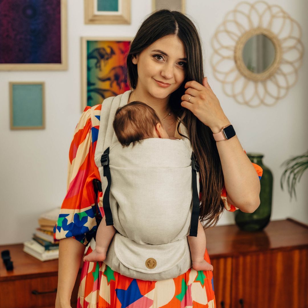 LennyLamb-LennyLight Baby Carrier - Marzipan (Linen Blend) - Cloth and Carry