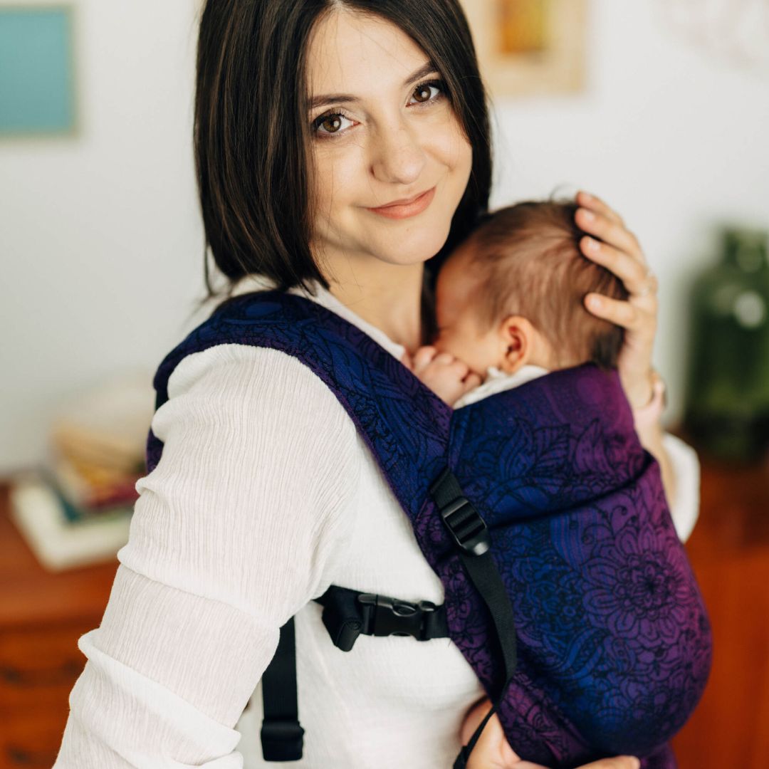 LennyLamb-LennyLight Baby Carrier - Wild Wine Bouquet (100% Cotton) - Cloth and Carry