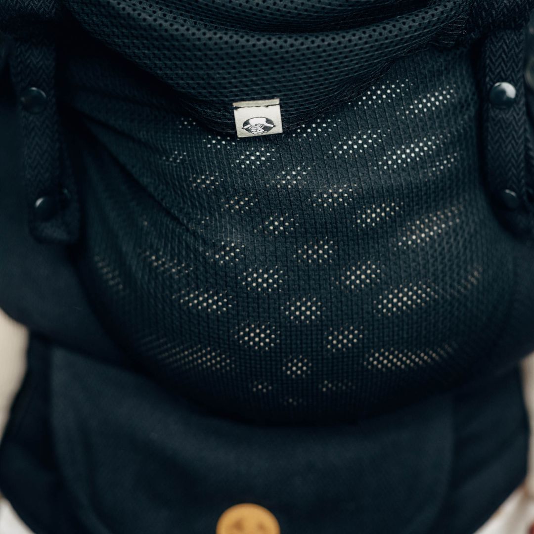 LennyLamb-LennyUpgrade Mesh "My First" Baby Carrier - Little Herringbone Ebony Black - Cloth and Carry