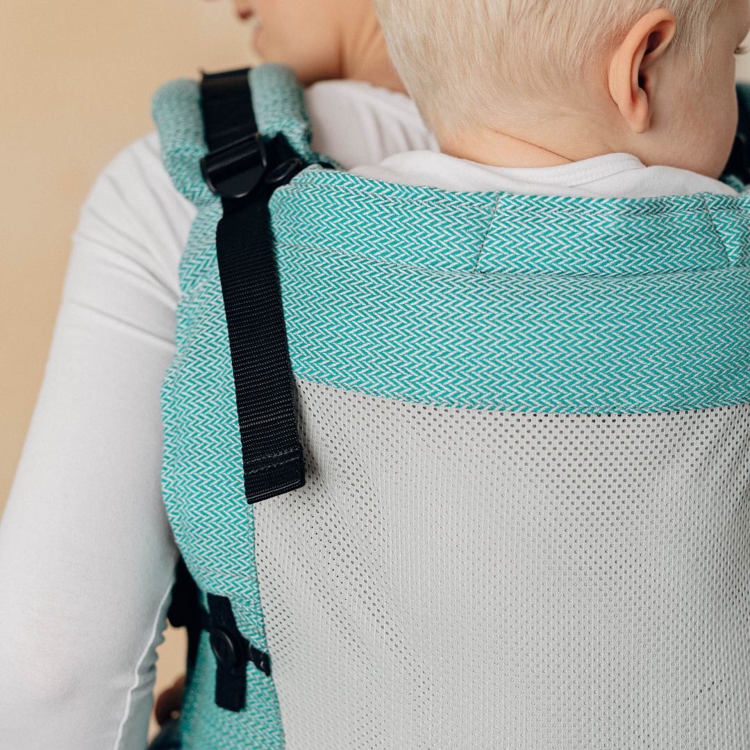 LennyLamb-LennyUpgrade Mesh Baby Carrier - Little Herringbone (Ombre Green) - Cloth and Carry