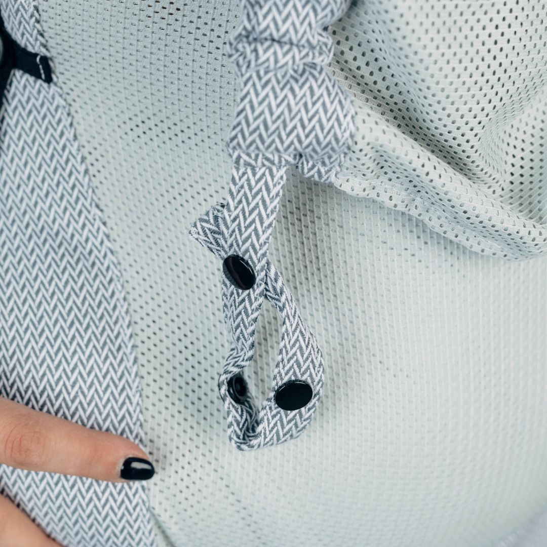 LennyLamb-LennyUpgrade Mesh "My First" Baby Carrier - Herringbone Grey - Cloth and Carry