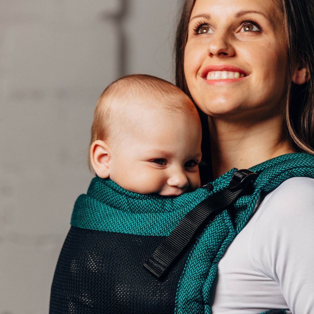 LennyLamb-LennyUpgrade Mesh "My First" Baby Carrier - Emerald - Cloth and Carry