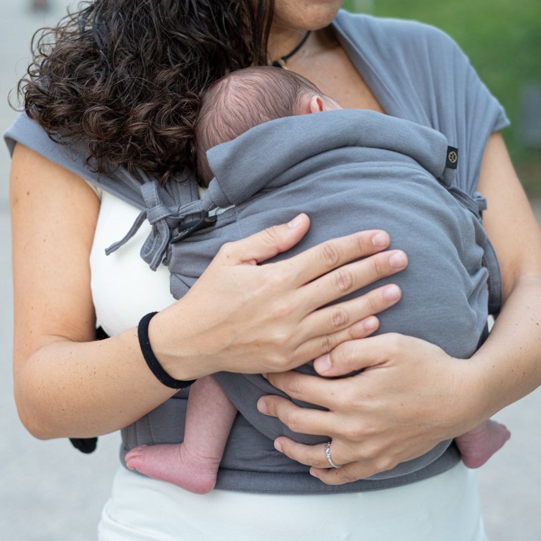 Neko Slings-Neko Tiny Hybrid Newborn / Preemie Baby Carrier - Grey - Cloth and Carry