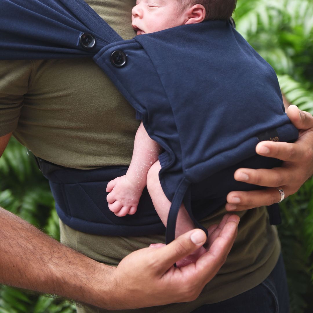 Neko Slings-Neko Tiny Hybrid Newborn / Preemie Baby Carrier - Navy - Cloth and Carry