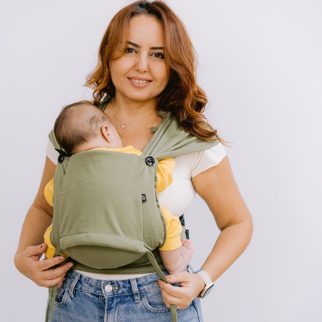 Neko Slings-Neko Tiny Hybrid Newborn / Preemie Baby Carrier - Olive - Cloth and Carry