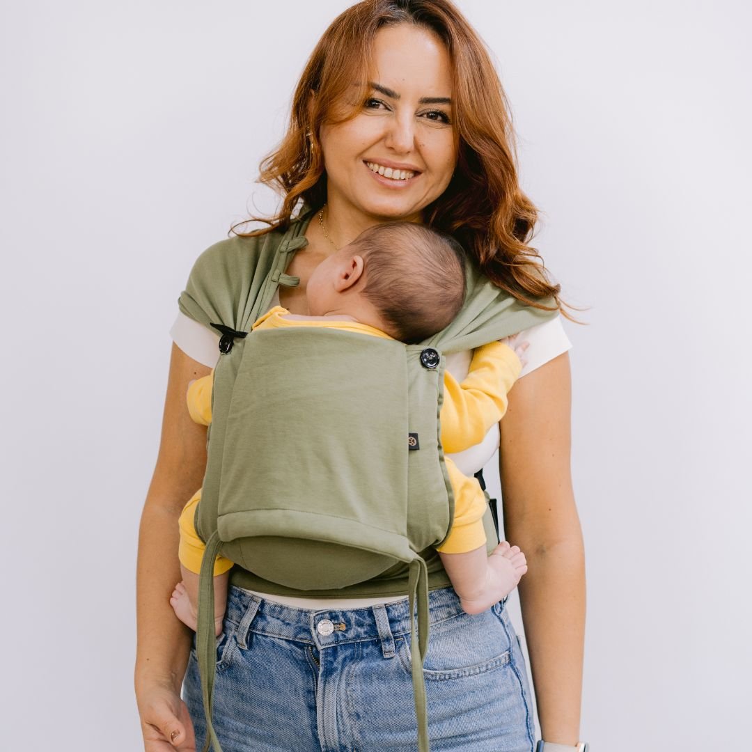 Neko Slings-Neko Tiny Hybrid Newborn / Preemie Baby Carrier - Olive - Cloth and Carry