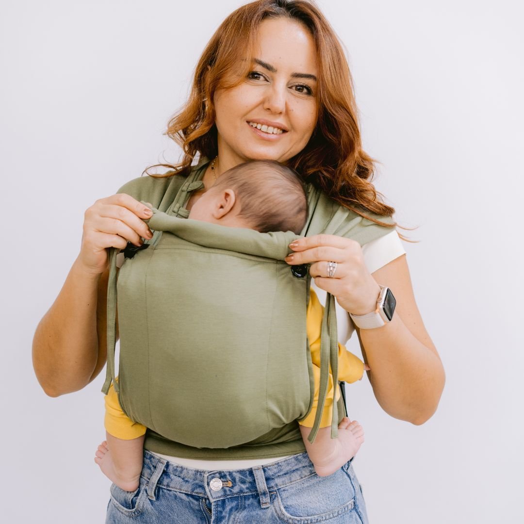 Neko Slings-Neko Tiny Hybrid Newborn / Preemie Baby Carrier - Olive - Cloth and Carry