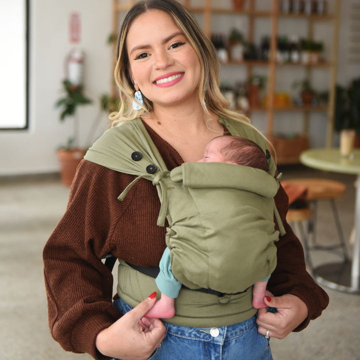 Neko Slings-Neko Tiny Hybrid Newborn / Preemie Baby Carrier - Olive - Cloth and Carry