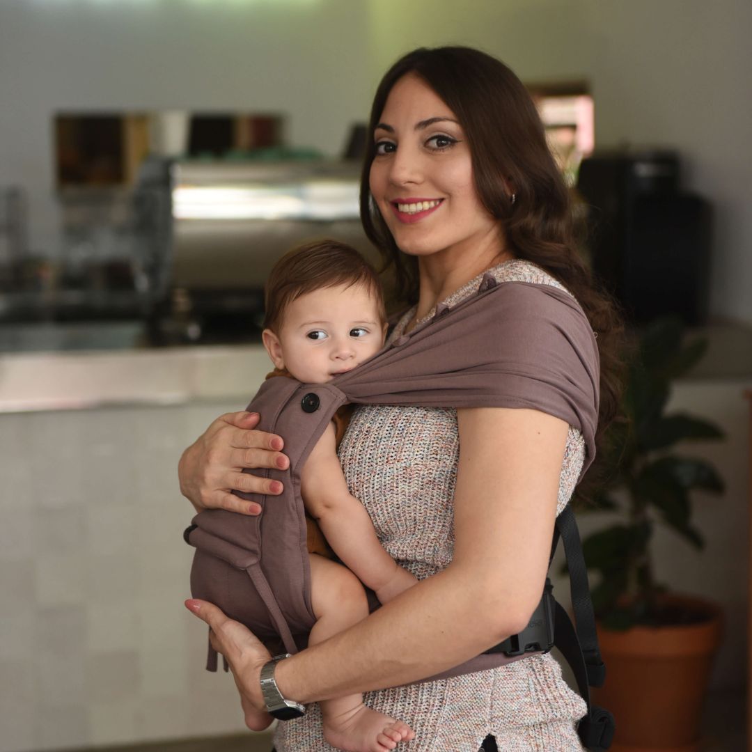 Neko Slings-Neko Tiny Hybrid Newborn / Preemie Baby Carrier - Taupe - Cloth and Carry