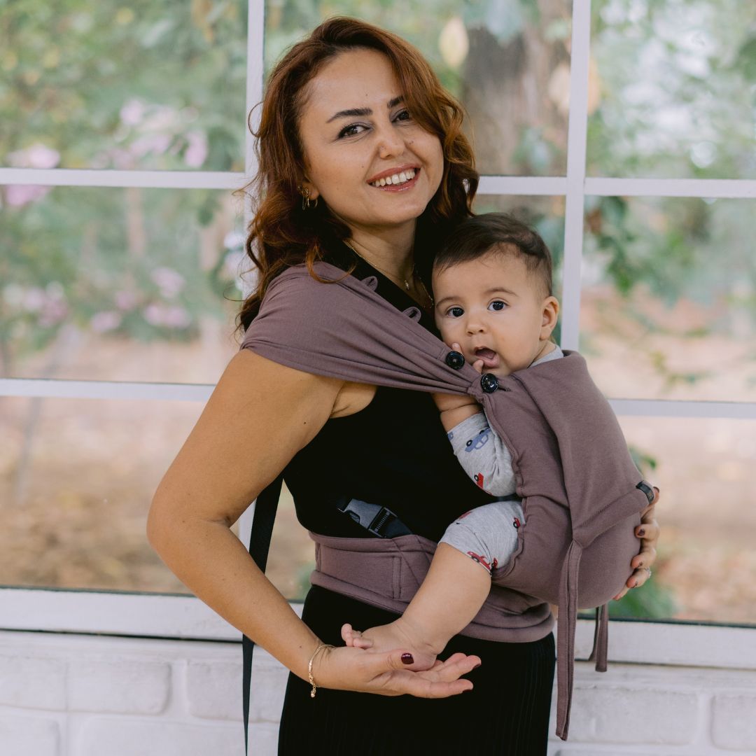 Neko Slings-Neko Tiny Hybrid Newborn / Preemie Baby Carrier - Taupe - Cloth and Carry