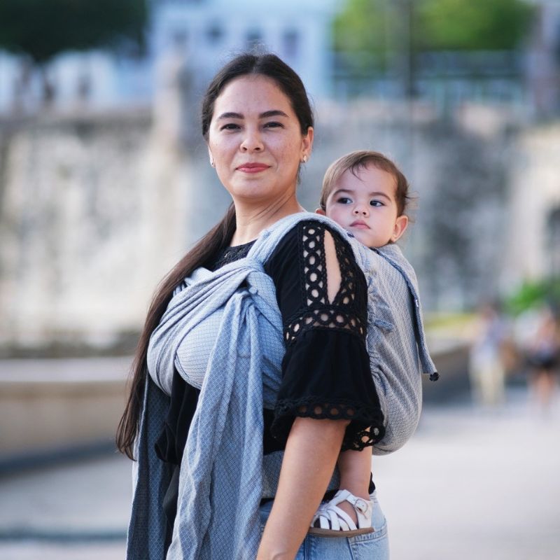 Neko Slings-Neko Slings Half Buckle Carrier - Grey Diamond - Toddler Size *PRE-ORDER* - Cloth and Carry