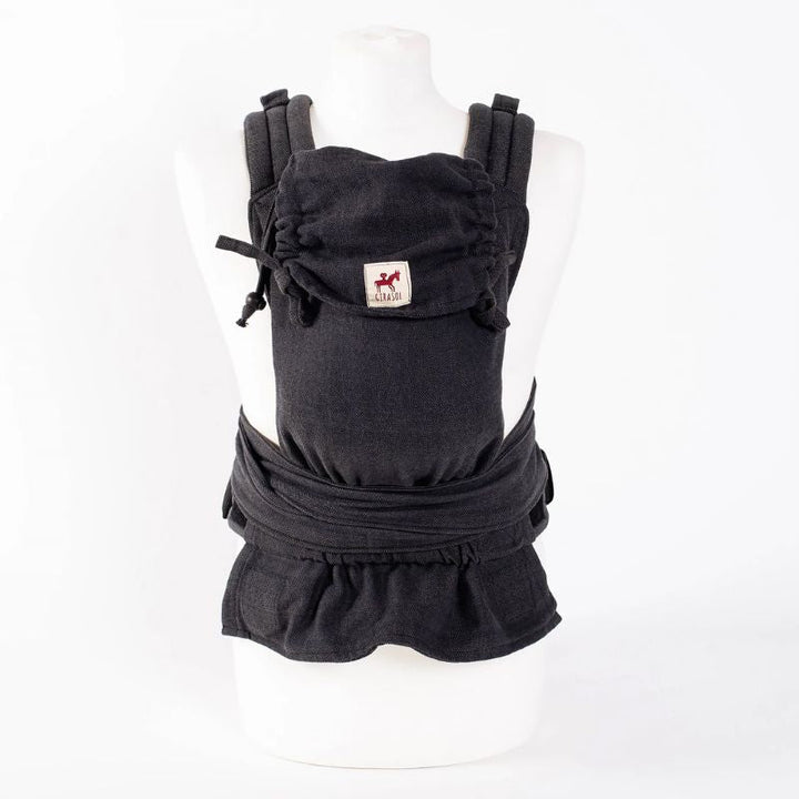 Girasol-Girasol MySol Half Buckle Carrier - Simple Black - Cloth and Carry