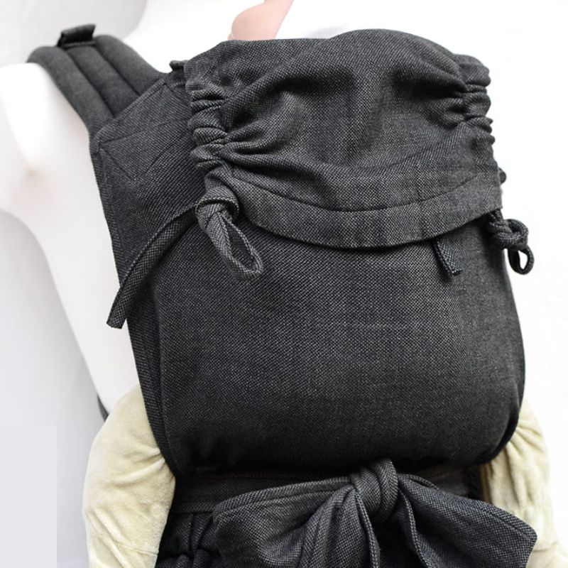 Girasol-Girasol MySol Half Buckle Carrier - Simple Black - Cloth and Carry