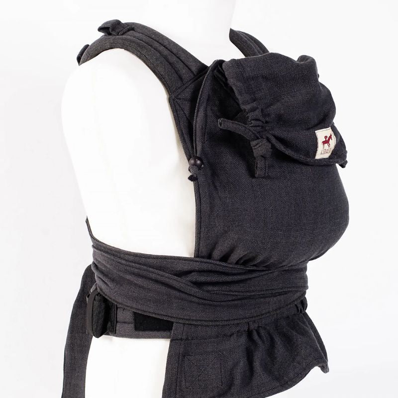 Girasol-Girasol MySol Half Buckle Carrier - Simple Black - Cloth and Carry