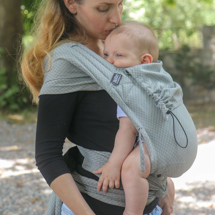 Neko Slings-Neko Baby Half Buckle Carrier - Grey Diamond - Cloth and Carry