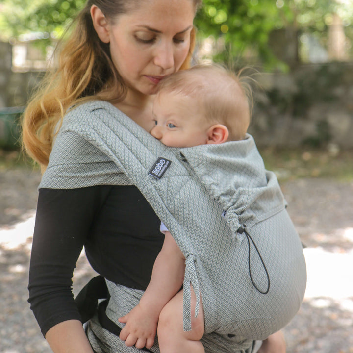 Neko Slings-Neko Baby Half Buckle Carrier - Grey Diamond - Cloth and Carry