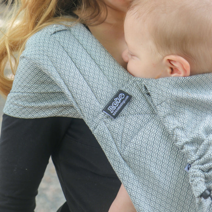 Neko Slings-Neko Baby Half Buckle Carrier - Grey Diamond - Cloth and Carry